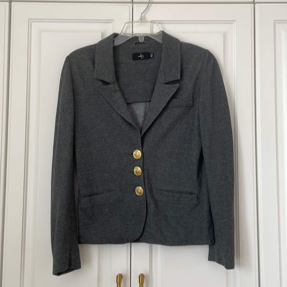 Good buttons! Bloomingdales Aqua gray jacket